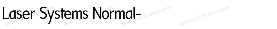 Laser Systems Normal字体转换